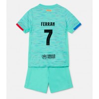 Otroški Nogometni dresi Barcelona Ferran Torres #7 Tretji 2023-24 Kratek Rokav (+ Kratke hlače)